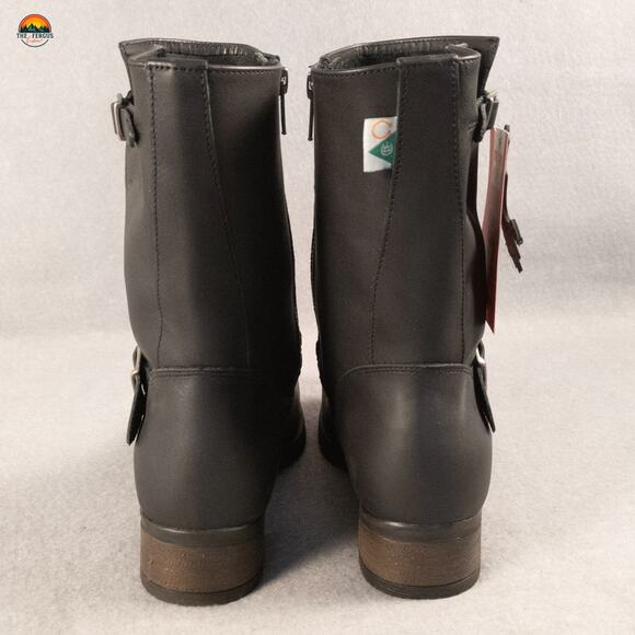 NWT Mellow Walk Vanessa Biker Boots Black Mid-Calf Leather 412109 Women's Sz 8D - Picture 6 of 15